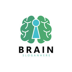 Brain and padlock logo design inspiration
