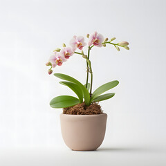 Naklejka na ściany i meble orchid plant in pot