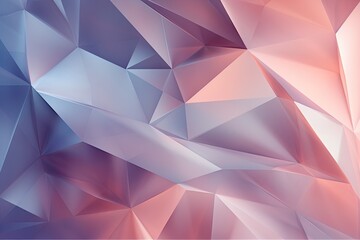 Abstract background of triangles in pink and blue colors. Vector illustration, Polygonal crystalline surface with muted gradient. Geometric 3d render, AI Generated