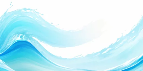 Fotobehang Transparent abstract soft blue and white abstract water color ocean wave texture background. Banner Graphic Resource as background for ocean wave and water wave abstract graphics  © Ghost Rider
