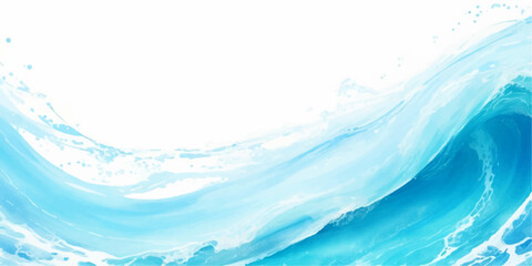 Transparent abstract soft blue and white abstract water color ocean wave texture background. Banner Graphic Resource as background for ocean wave and water wave abstract graphics	