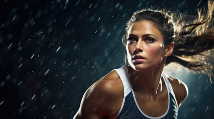 pole vaulter in mid-air generative ai