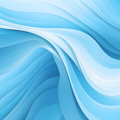 Stylized banner with an abstract blue wave background, resembling a flowing water motif