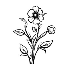 line drawing, line art png, line art prints, spring clipart, line art rose, rose clipart, floral svg, flower png, wildflower svg, flower clipart, bouquet svg, tattoo svg, line art, svg files, svg file