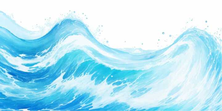 Transparent abstract soft blue and white abstract water color ocean wave texture background. Banner Graphic Resource as background for ocean wave and water wave abstract graphics	