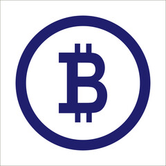 Obraz premium Bitcoin crypto currency vector icon. 