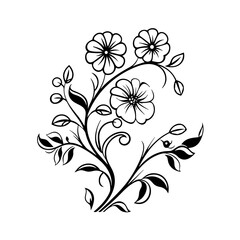 line drawing, line art png, line art prints, spring clipart, line art rose, rose clipart, floral svg, flower png, wildflower svg, flower clipart, bouquet svg, tattoo svg, line art, svg files, svg file