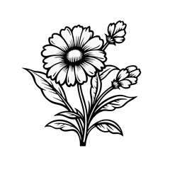 line drawing, line art png, line art prints, spring clipart, line art rose, rose clipart, floral svg, flower png, wildflower svg, flower clipart, bouquet svg, tattoo svg, line art, svg files, svg file