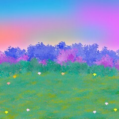 meadow painting landscape