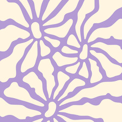 Groovy hippie 70s background. Waves, swirl, twirl, flower, rays pattern. Twisted and distorted vector in retro psychedelic style. Y2k aesthetic.