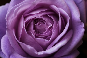 Close up of violet rose. Generative AI