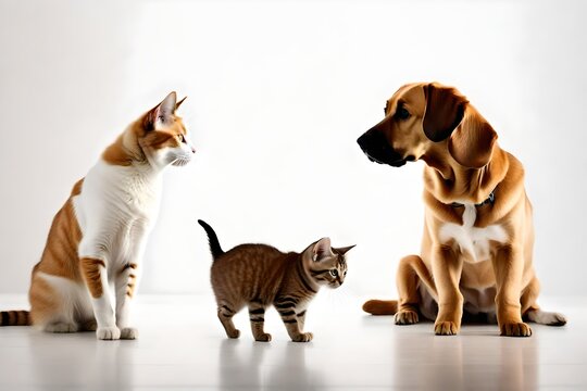 Happy Dog Cat White Background Images – Browse 77,379 Stock Photos