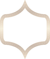 Square shape vintage frames meander frame Greek key pattern Greek meander greek fret golden frame gold picture frame gold borders Luxury decorative retro badge element