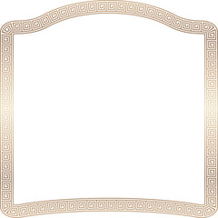 Square shape vintage frames meander frame Greek key pattern Greek meander greek fret golden frame gold picture frame gold borders Luxury decorative retro badge element