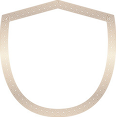 Square shape vintage frames meander frame Greek key pattern Greek meander greek fret golden frame gold picture frame gold borders Luxury decorative retro badge element