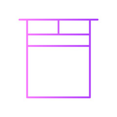 double bed gradient icon