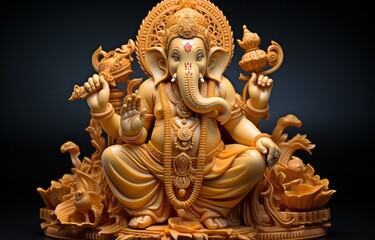 Fototapeta na wymiar The exquisite and flawless Lord Ganesha.