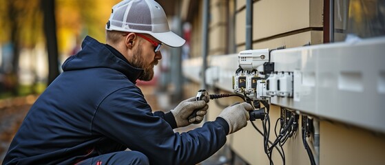 An installer of video security cameras on walls is a technician. .