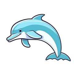 A simple vector of dolphin on transparent background