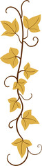 Floral ivy drawing decorative ornament flat design.