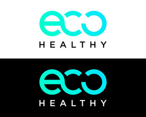 Obraz premium Eco nature fresh health logo design.