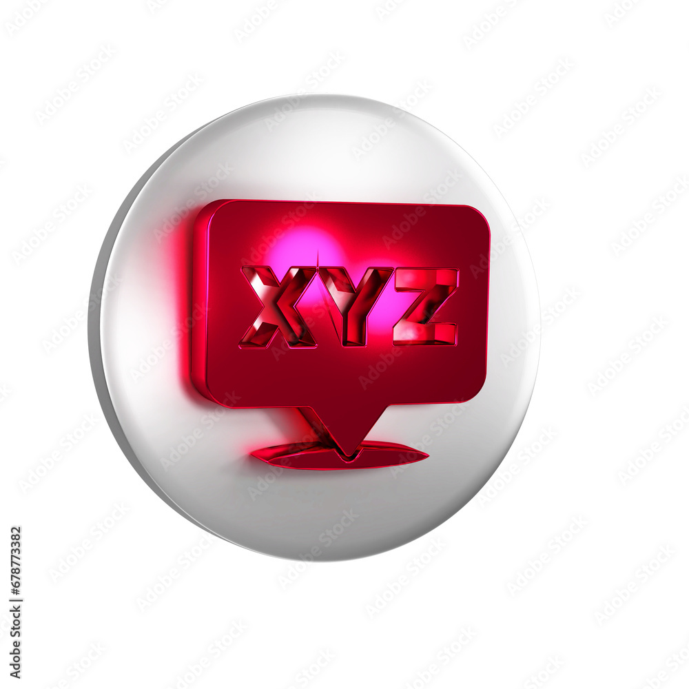Poster red xyz coordinate system icon isolated on transparent background. xyz axis for graph statistics dis