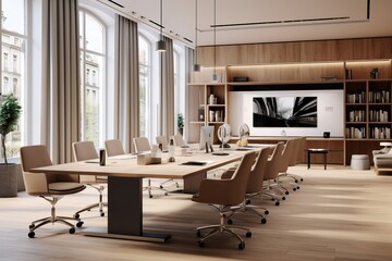 Contemporary office spaces, stylish and functional.