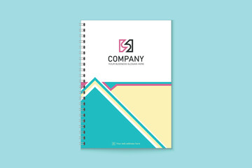 Unique professional colorful  business notebook cover template