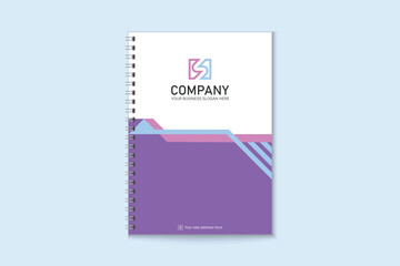 Unique professional colorful  business notebook cover template