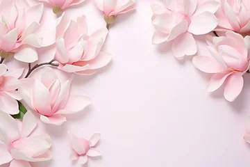 Gardinen Experience the beauty of magnolias flatlay © Francesco