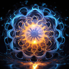 cymatic symmetrical pattern