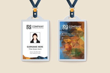 Unique professional colorful id card design for Corporate company