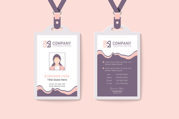 Unique professional colorful id card design for Corporate company