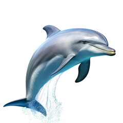 A simple vector of dolphin, transparent background