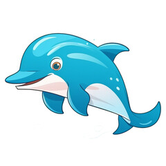 Naklejka premium A simple vector of dolphin, transparent background