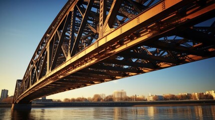 Fototapeta na wymiar Large bridge over the river