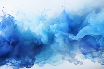 Fototapeta na wymiar Fresh blue shading watercolor splash background