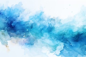 Fresh blue shading watercolor splash background