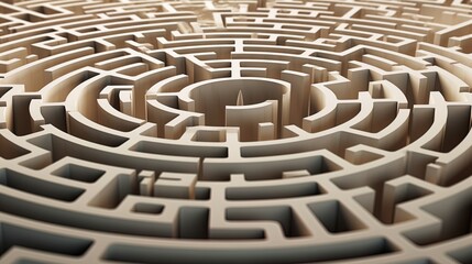 Visual Representation: Abstract Lines and Forms Weave a Labyrinth, Symbolizing Life's Quests