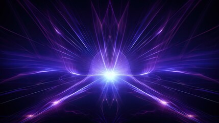 Background Showcases Symmetrical Energy Effect with Laser Rays Forming Patterns, Geometric Struct