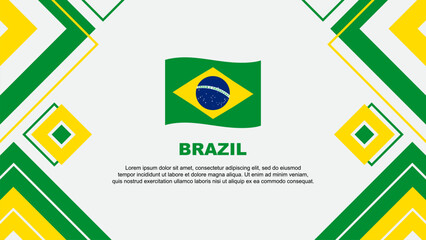 Brazil Flag Abstract Background Design Template. Brazil Independence Day Banner Wallpaper Vector Illustration. Brazil Background