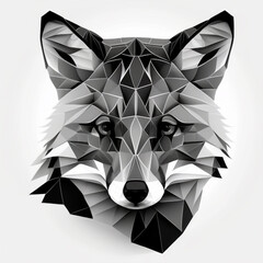 Majestic Fox Symbol: Minimalist Line Art Vector Logo