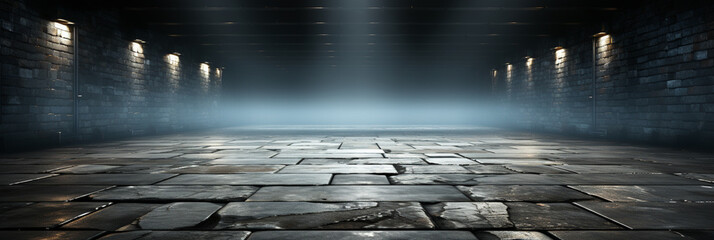 Iron Gray room interior view Night studio abstract background_