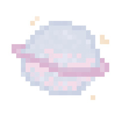 pixel art cute planet illustration