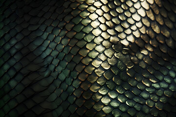 Abstract background from reptile scales. Snake or dragon skin - obrazy, fototapety, plakaty