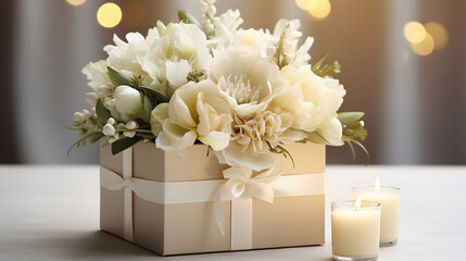 Wedding elegant bouquet. Luxury flowers for marriage, wedding event. The bride's festive bouquet.