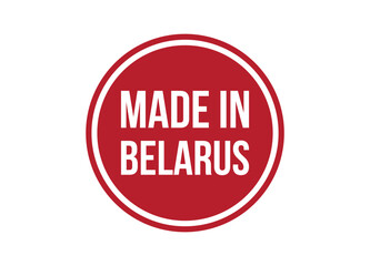 Made in Belarus red banner design vector illustration