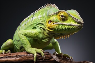 Obraz premium A close up of a lizard on a branch.