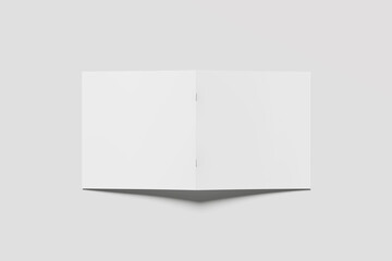 Blank Cover Square Brochure Catalog Mockup Top View