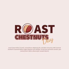 Fototapeta premium Roast Chestnuts Day background.